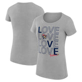 Florida Panthers G-III 4Her by Carl Banks Women's Super-Slim Fit Lightweight Hockey Love T-Shirt - Heather Gray - NHL