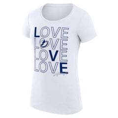 Tampa Bay Lightning G-III 4Her by Carl Banks Women's Super-Slim Fit Lightweight Hockey Love T-Shirt - White - NHL