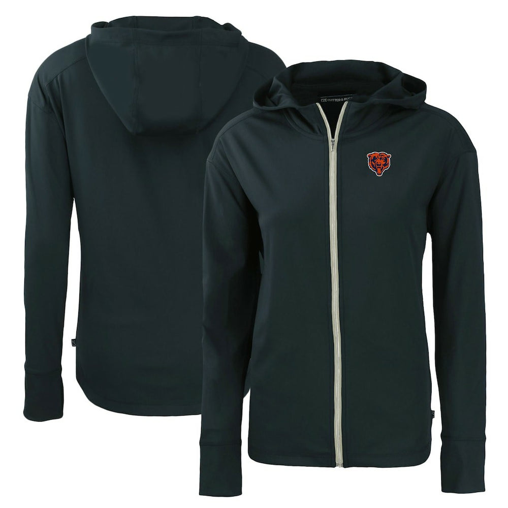 Chicago Bears Cutter & Buck Women's Throwback Daybreak Eco Recycled Half-Zip Hoodie Navy | NFL