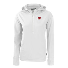 Buffalo Bills Cutter & Buck Women's Throwback Daybreak Eco Recycled Half-Zip Hoodie White | NFL