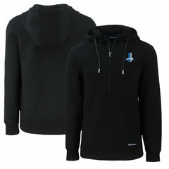 Detroit Lions Cutter & Buck Throwback Roam Eco Half-Zip Recycled Pullover Hoodie Black | NFL