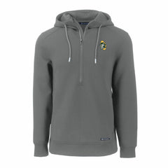 Green Bay Packers Cutter & Buck Throwback Roam Eco Half-Zip Recycled Pullover Hoodie Gray | NFL