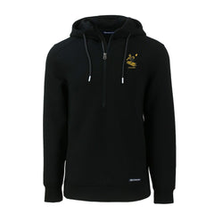 Pittsburgh Steelers Cutter & Buck Throwback Roam Eco Half-Zip Recycled Pullover Hoodie Black | NFL