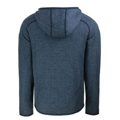 Chicago Bears Cutter & Buck Throwback Mainsail Sweater-Knit Full-Zip Hoodie Heather Navy | NFL