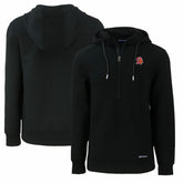 Tampa Bay Buccaneers Cutter & Buck Throwback Roam Eco Half-Zip Recycled Pullover Hoodie Black | NFL