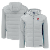 Buffalo Bills Cutter & Buck Throwback Evoke Hybrid Eco Softshell Recycled Full-Zip Hoodie Jacket Gray | NFL