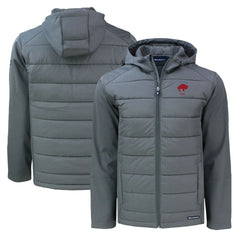 Buffalo Bills Cutter & Buck Throwback Evoke Hybrid Eco Softshell Recycled Full-Zip Hoodie Jacket Gray | NFL