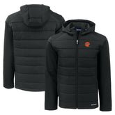 Cincinnati Bengals Cutter & Buck Throwback Evoke Hybrid Eco Softshell Recycled Full-Zip Hoodie Jacket Black | NFL