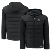 Cleveland Browns Cutter & Buck Throwback Evoke Hybrid Eco Softshell Recycled Full-Zip Hoodie Jacket Black | NFL