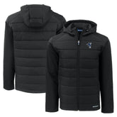 Indianapolis Colts Cutter & Buck Throwback Evoke Hybrid Eco Softshell Recycled Full-Zip Hoodie Jacket Black | NFL