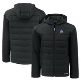 New England Patriots Cutter & Buck Throwback Evoke Hybrid Eco Softshell Recycled Full-Zip Hoodie Jacket Black | NFL