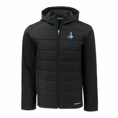 Detroit Lions Cutter & Buck Throwback Big & Tall Evoke Hybrid Eco Softshell Recycled Full-Zip Jacket Black | NFL