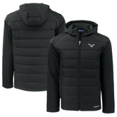 Philadelphia Eagles Cutter & Buck Throwback Big & Tall Evoke Hybrid Eco Softshell Recycled Full-Zip Hoodie Black | NFL