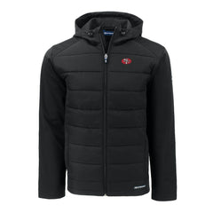 San Francisco 49ers Cutter & Buck Throwback Big & Tall Evoke Hybrid Eco Softshell Recycled Full-Zip Hoodie Black | NFL