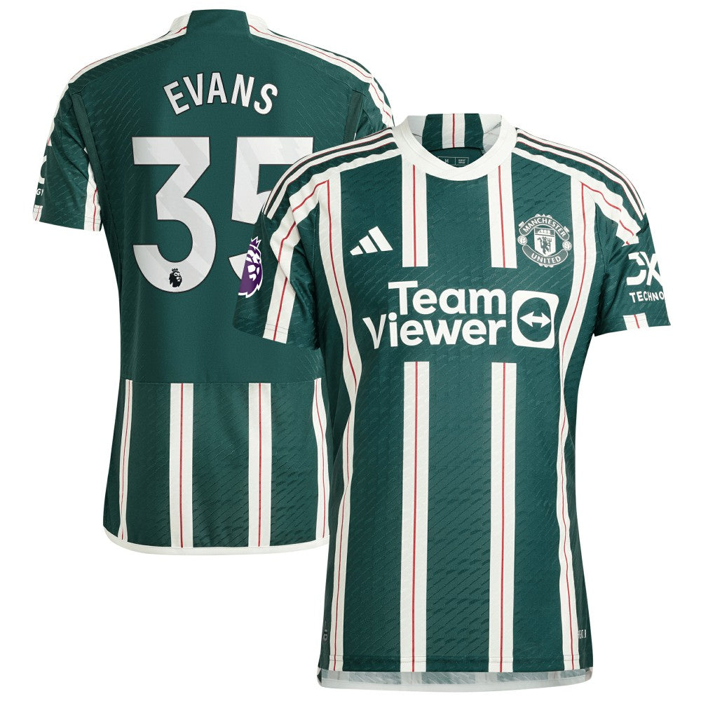 Jonny Evans Manchester United 2023/24 Away Player Jersey – Green | Adidas Online