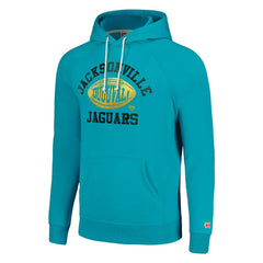 Jacksonville Jaguars Homage Unisex Hyperlocal Raglan Pullover Hoodie Teal | NFL