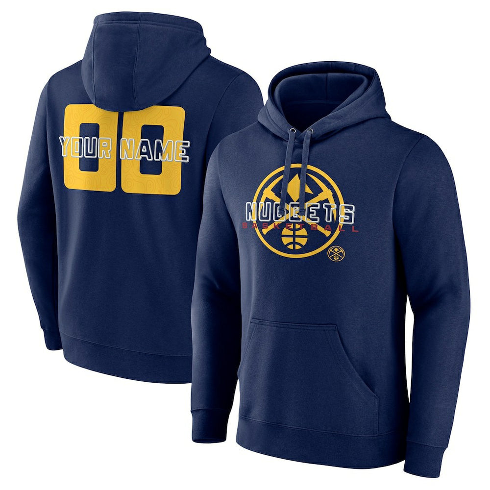 Denver Nuggets Stellar Personalized Name & Number Pullover Hoodie Navy - NBA