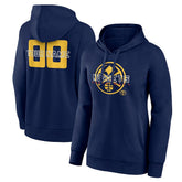 Denver Nuggets Women's Stellar Personalized Name & Number Pullover Hoodie Navy - NBA