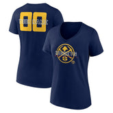 Denver Nuggets Women's Stellar Personalized Name & Number V-Neck T-Shirt Navy - NBA