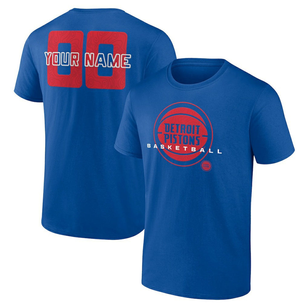 Detroit Pistons Stellar Personalized Name & Number T-Shirt Blue - NBA