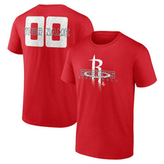 Houston Rockets Stellar Personalized Name & Number T-Shirt Red - NBA