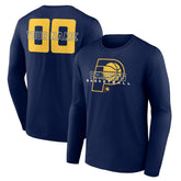 Indiana Pacers Stellar Personalized Name & Number Long Sleeve T-Shirt Navy - NBA