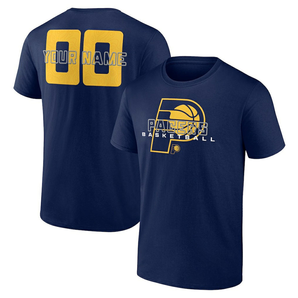 Indiana Pacers Stellar Personalized Name & Number T-Shirt Navy - NBA