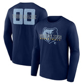 Memphis Grizzlies Stellar Personalized Name & Number Long Sleeve T-Shirt Navy - NBA