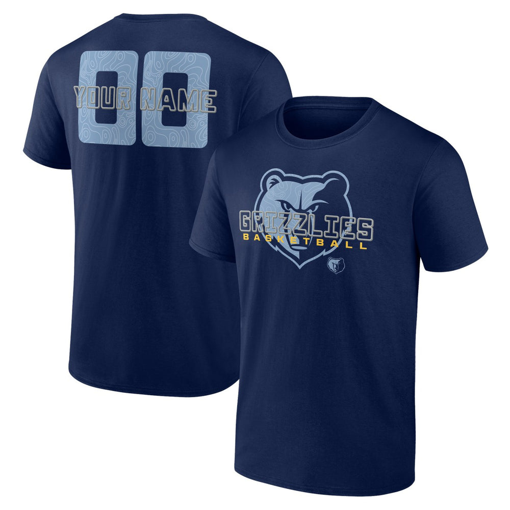 Memphis Grizzlies Stellar Personalized Name & Number T-Shirt Navy - NBA