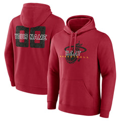 Miami Heat Stellar Personalized Name & Number Pullover Hoodie Red - NBA