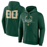 Milwaukee Bucks Stellar Personalized Name & Number Pullover Hoodie Hunter Green - NBA