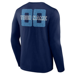 Minnesota Timberwolves Stellar Personalized Name & Number Long Sleeve T-Shirt Navy - NBA