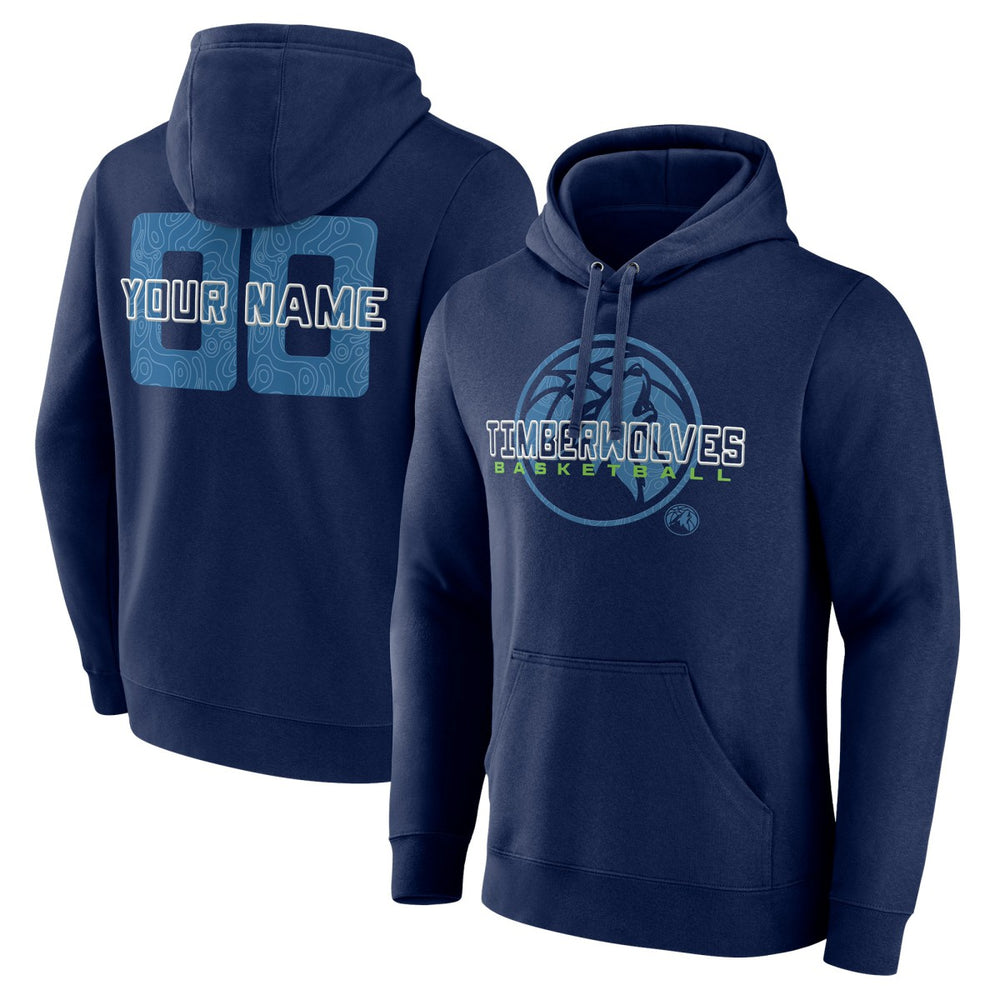 Minnesota Timberwolves Stellar Personalized Name & Number Pullover Hoodie Navy - NBA
