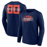 Oklahoma City Thunder Stellar Personalized Name & Number Long Sleeve T-Shirt Navy - NBA