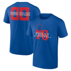 Philadelphia 76ers Stellar Personalized Name & Number T-Shirt Royal - NBA