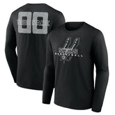 San Antonio Spurs Stellar Personalized Name & Number Long Sleeve T-Shirt Black - NBA