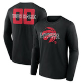 Toronto Raptors Stellar Personalized Name & Number Long Sleeve T-Shirt Black - NBA