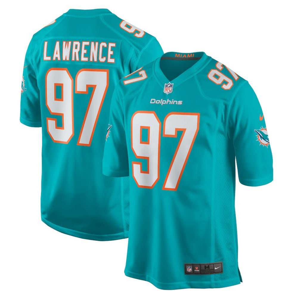 Rashard Lawrence Miami Dolphins Team Game Jersey Aqua | Nike for Sale