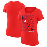 Atlanta Braves G-III 4Her by Carl Banks Women's Super-Slim Fit Lightweight Love Graphic Team T-Shirt - MLB