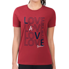 Atlanta Braves G-III 4Her by Carl Banks Women's Super-Slim Fit Lightweight Love Graphic Team T-Shirt - MLB