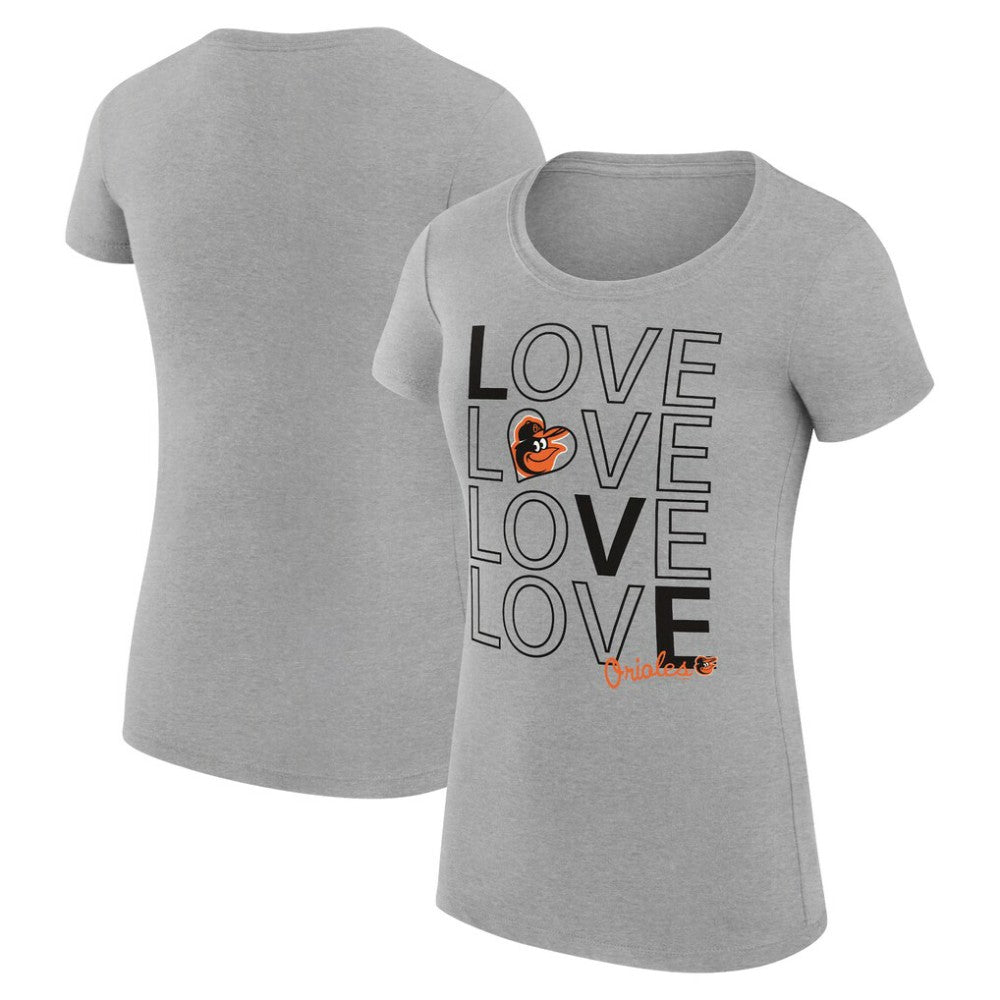 Baltimore Orioles G-III 4Her by Carl Banks Women's Super-Slim Fit Lightweight Love Graphic Team T-Shirt - MLB