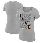 Baltimore Orioles G-III 4Her by Carl Banks Women's Super-Slim Fit Lightweight Love Graphic Team T-Shirt - MLB