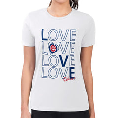 Chicago Cubs G-III 4Her by Carl Banks Women's Super-Slim Fit Lightweight Love Graphic Team T-Shirt - MLB