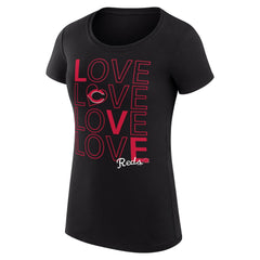Cincinnati Reds G-III 4Her by Carl Banks Women's Super-Slim Fit Lightweight Love Graphic Team T-Shirt - MLB