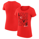 Cincinnati Reds G-III 4Her by Carl Banks Women's Super-Slim Fit Lightweight Love Graphic Team T-Shirt - MLB