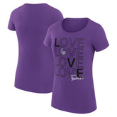 Colorado Rockies G-III 4Her by Carl Banks Women's Super-Slim Fit Lightweight Love Graphic Team T-Shirt - MLB
