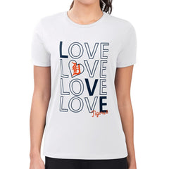 Detroit Tigers G-III 4Her by Carl Banks Women's Super-Slim Fit Lightweight Love Graphic Team T-Shirt - MLB