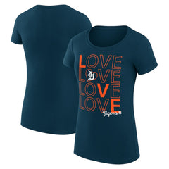 Detroit Tigers G-III 4Her by Carl Banks Women's Super-Slim Fit Lightweight Love Graphic Team T-Shirt - MLB