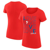 Philadelphia Phillies G-III 4Her by Carl Banks Women's Super-Slim Fit Lightweight Love Graphic Team T-Shirt - MLB
