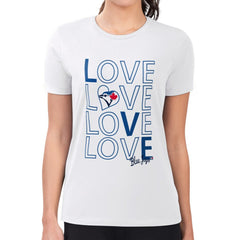 Toronto Blue Jays G-III 4Her by Carl Banks Women's Super-Slim Fit Lightweight Love Graphic Team T-Shirt - MLB